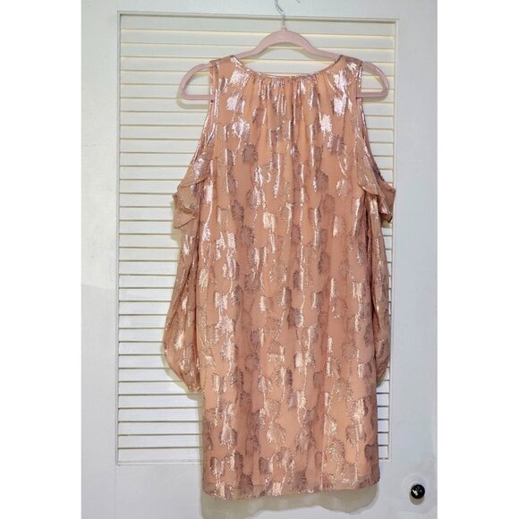 NWT Lilly Pulitzer Womens Metallic Sandstone Silk Marlyse Shift Dress Sz S 2786 - Picture 12 of 13